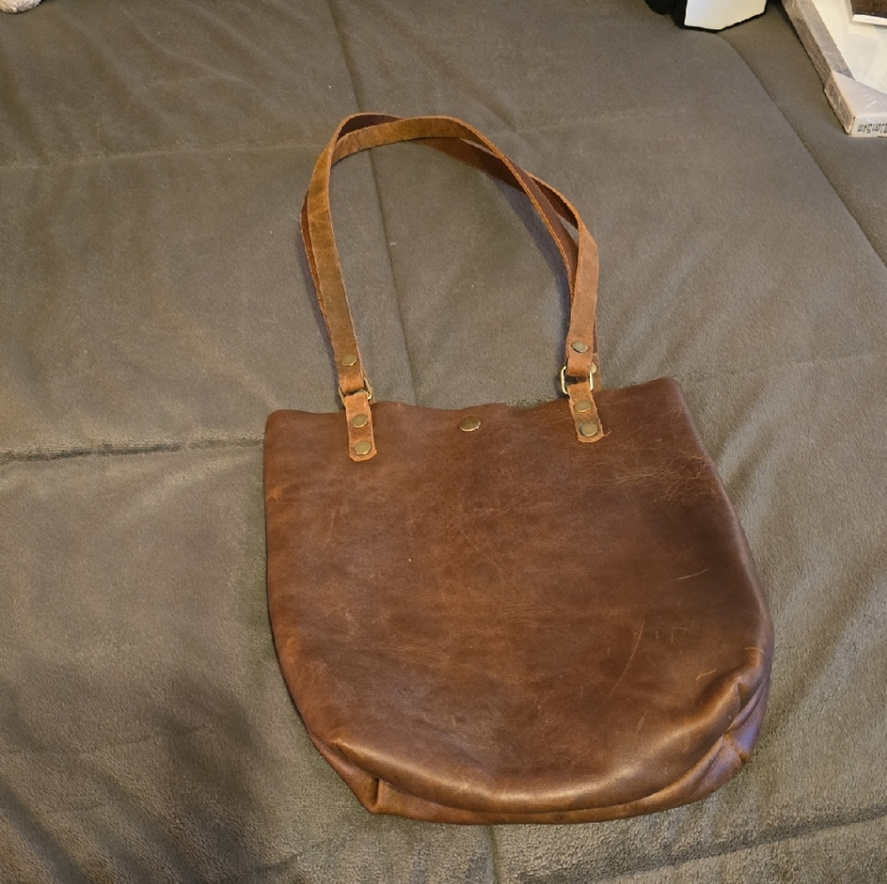 RARE In Blue Leather Rough Cut Purse